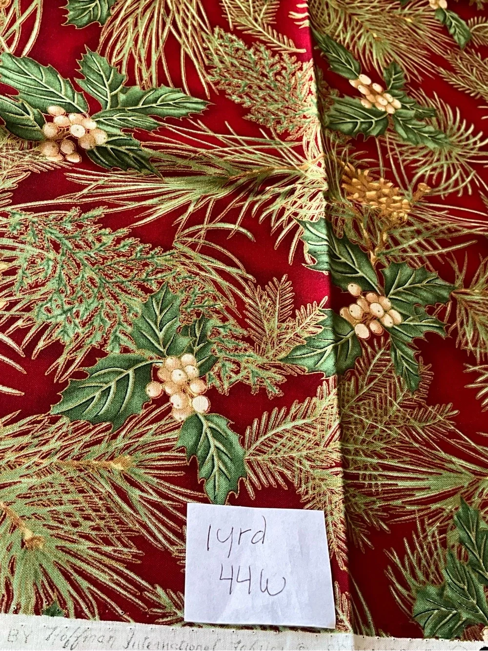 Quilting Sewing Crafts Holiday Material Lot Hoffman Fabrics Xmas Blubs Pinecones